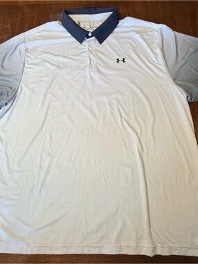 Under Armour Men’s 4XL White and Gray Polo